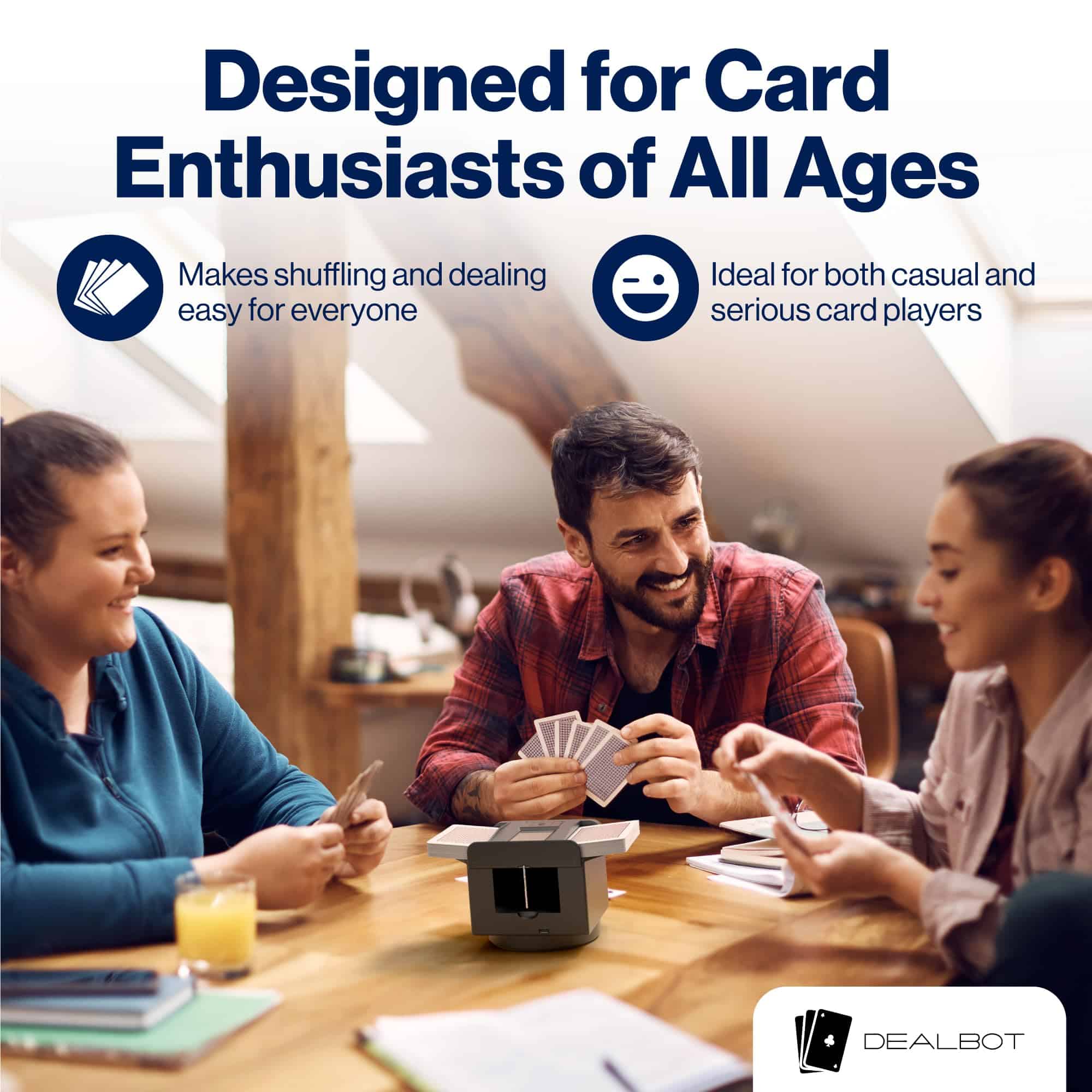 Barajador y Repartidor Automático 2 en 1 Dealbot, - Imagen 8