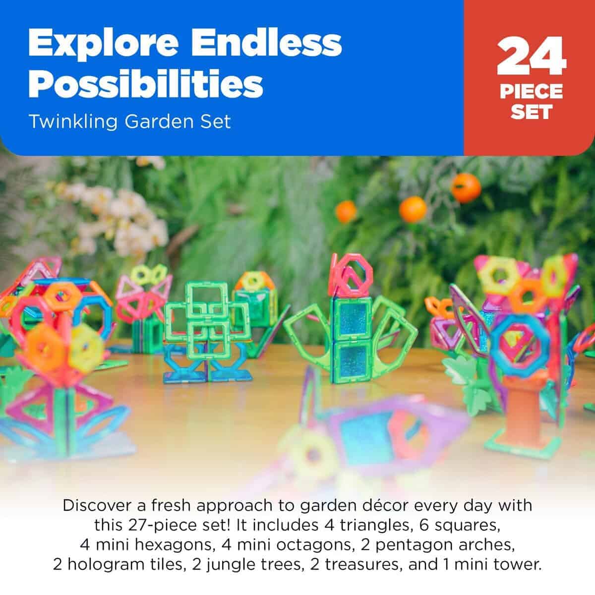 Set de Jardín Centelleante Magformers de 27 Piezas | - Imagen 6