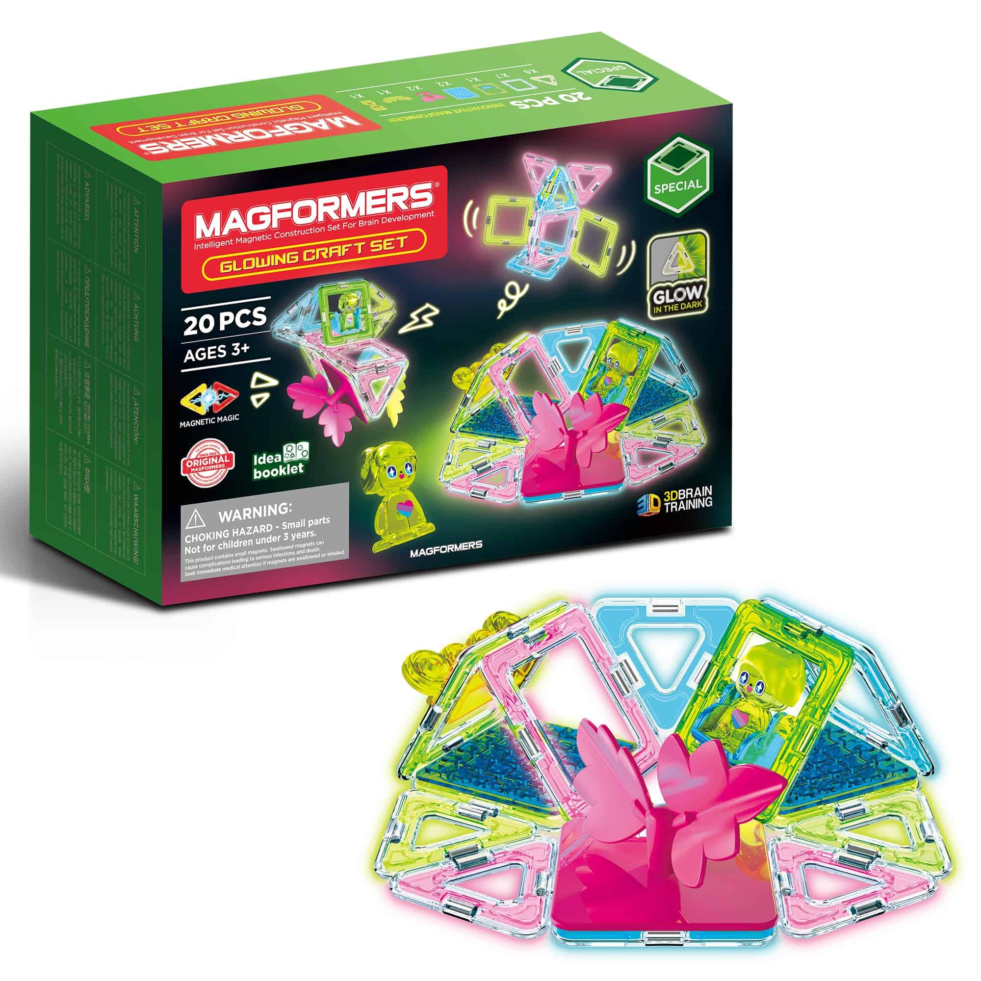 Set de Manualidades Luminoso Magformers de 20 Piezas |