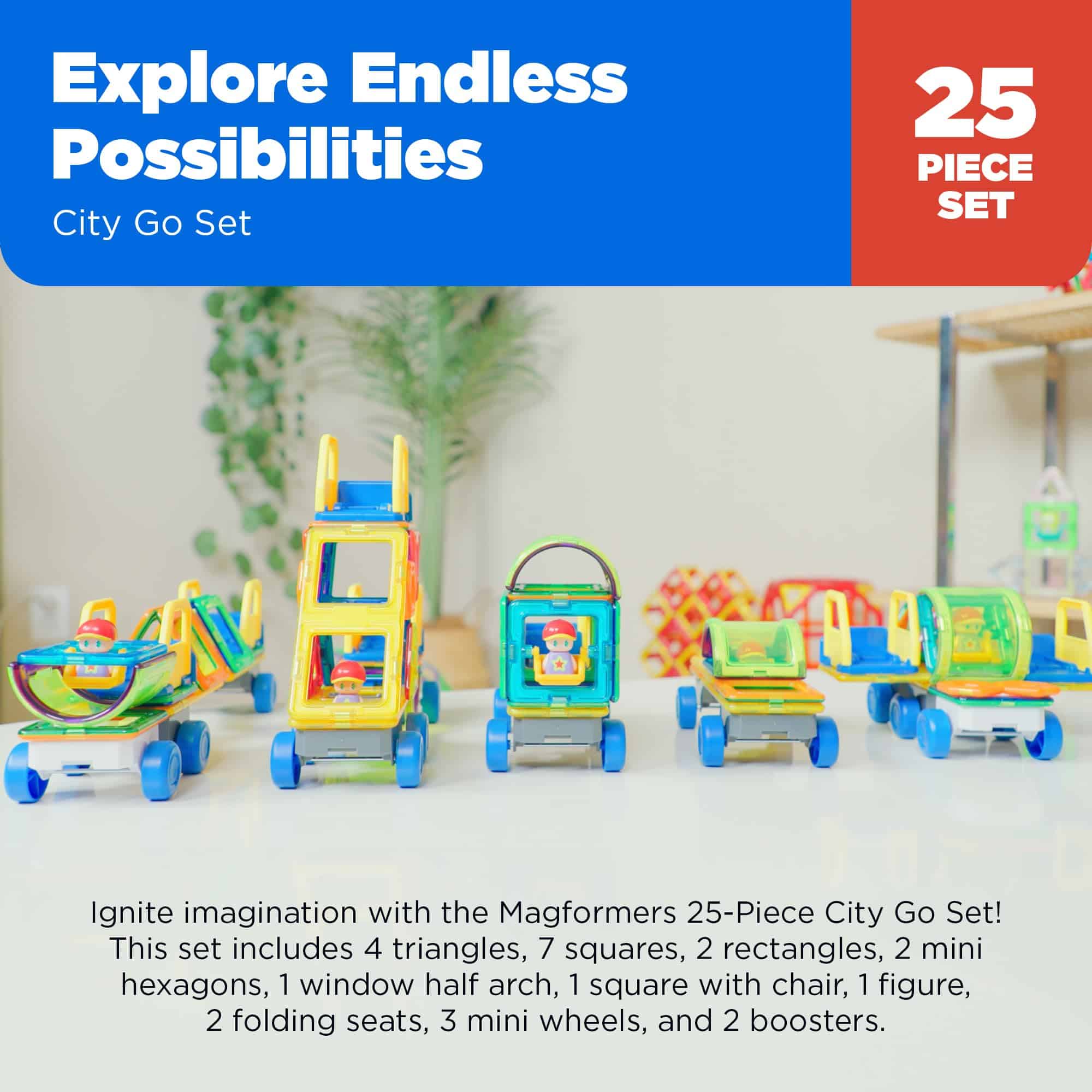Magformers City Go 25-Piece Set | Bloques de Construcción - Imagen 7