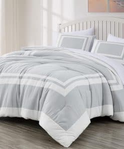 Juego de Edredón Chezmoi Collection Wyatt de 7 Piezas para