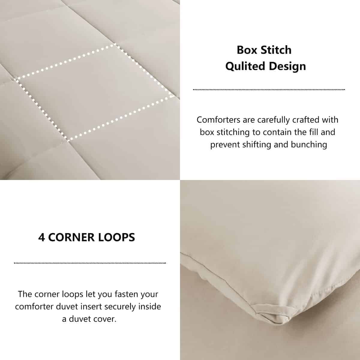 Juego de Edredón Queen Size CozyLux - Edredón Beige de - Imagen 6