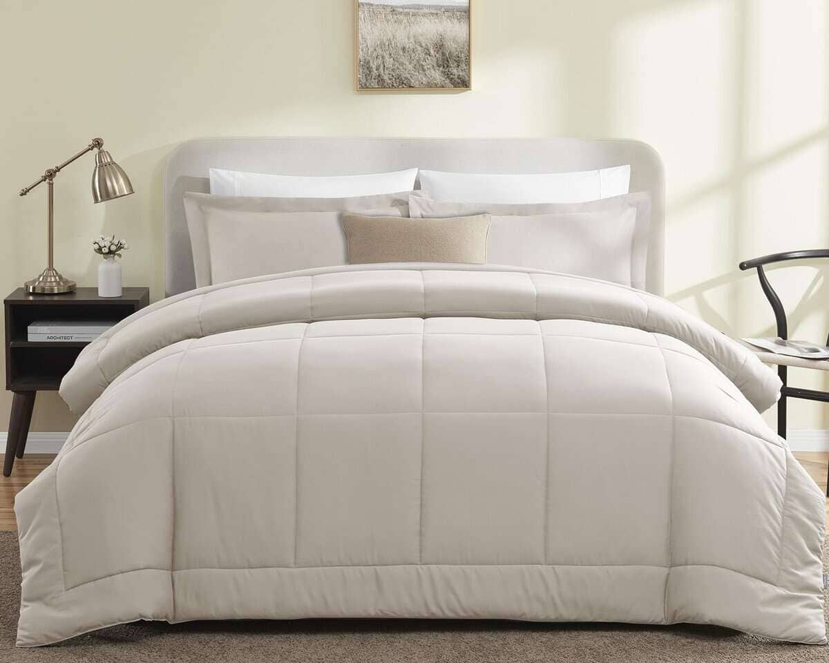 Juego de Edredón Queen Size CozyLux - Edredón Beige de - Imagen 8