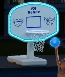 Canasta de Baloncesto Solar para Piscina con Luces,