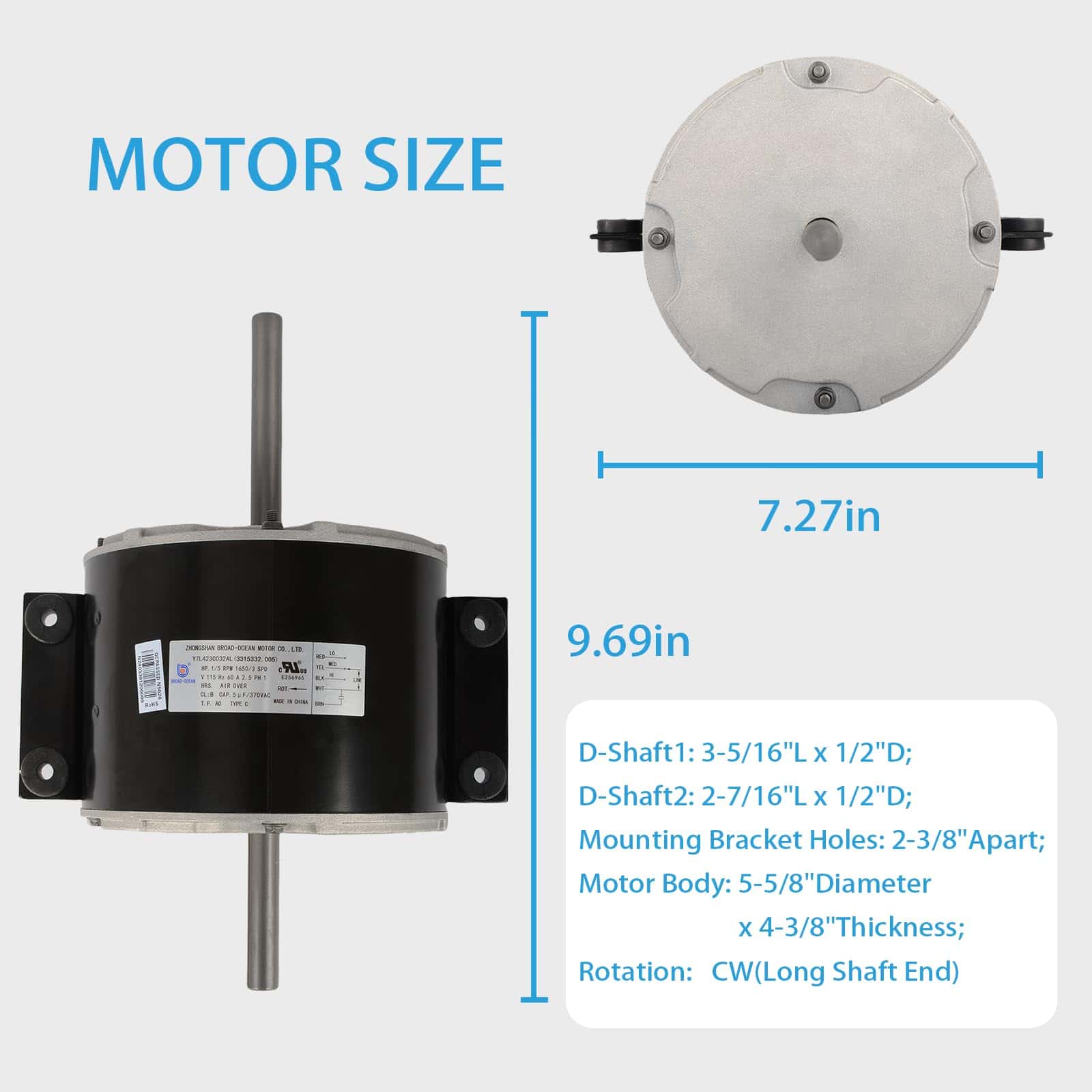 Motor del Ventilador del Condensador de Aire Acondicionado - Imagen 7
