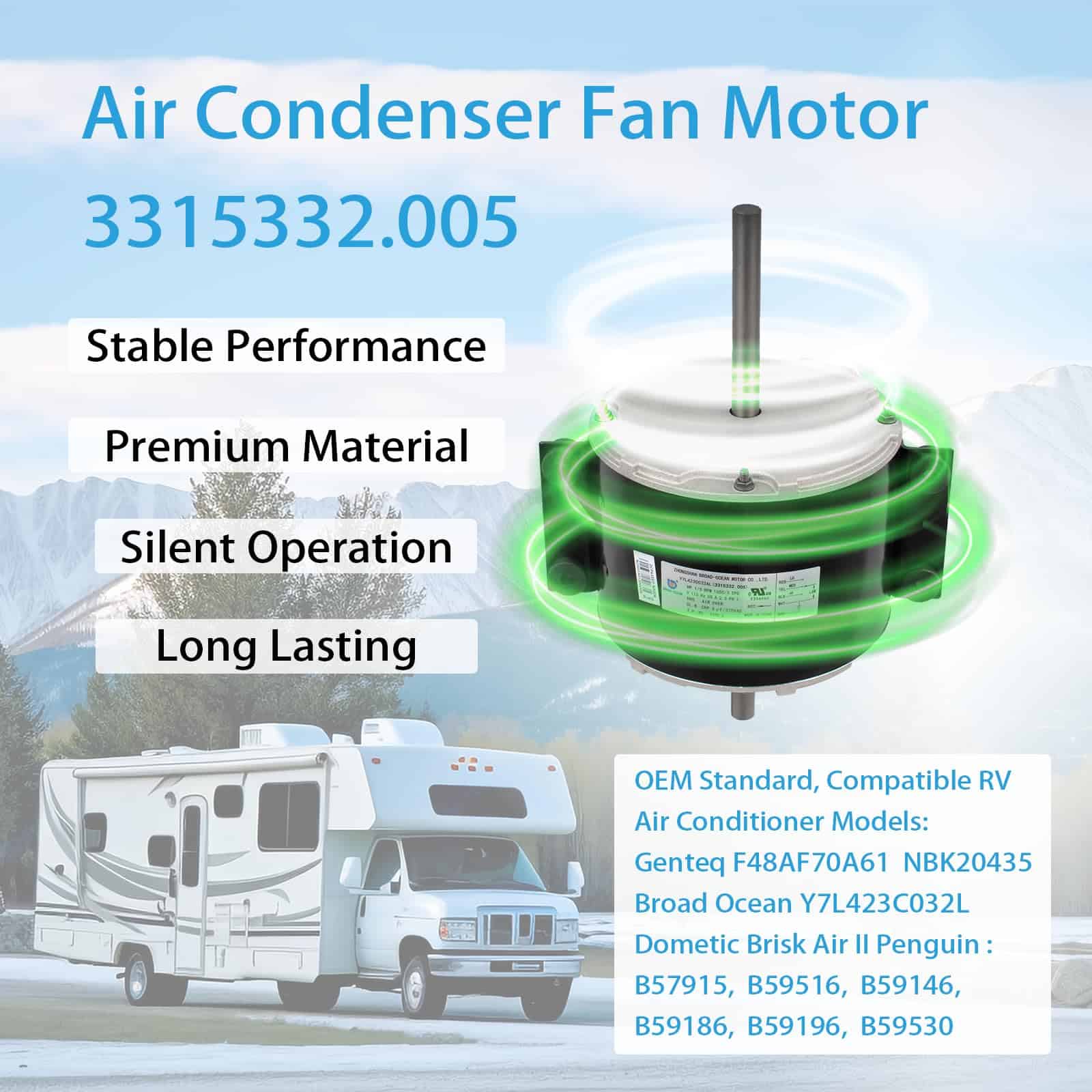 Motor del Ventilador del Condensador de Aire Acondicionado - Imagen 3