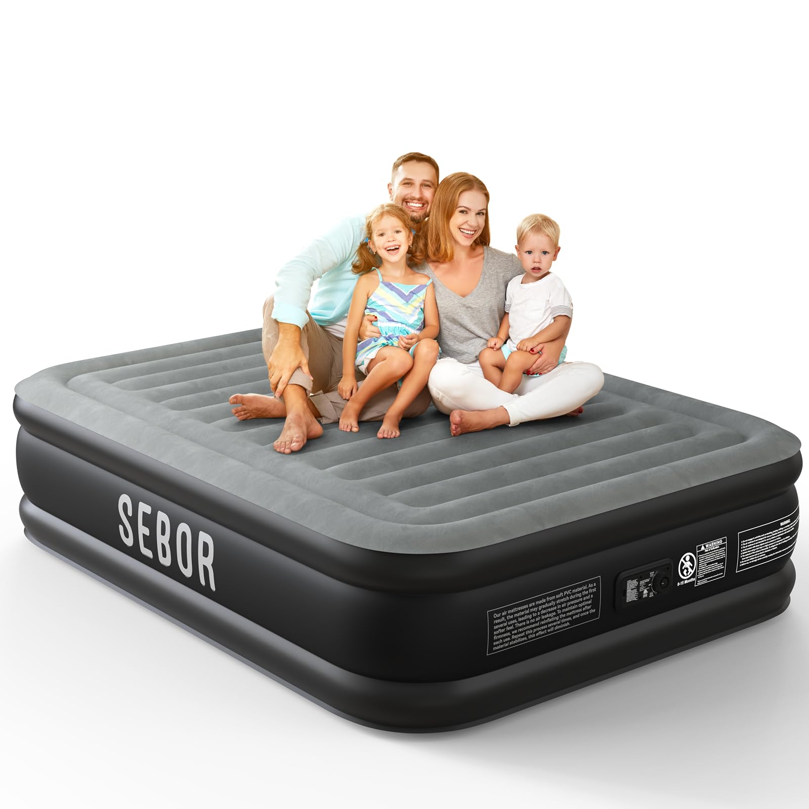 Colchón de Aire Queen de Lujo Sebor con Bomba Incorporada,