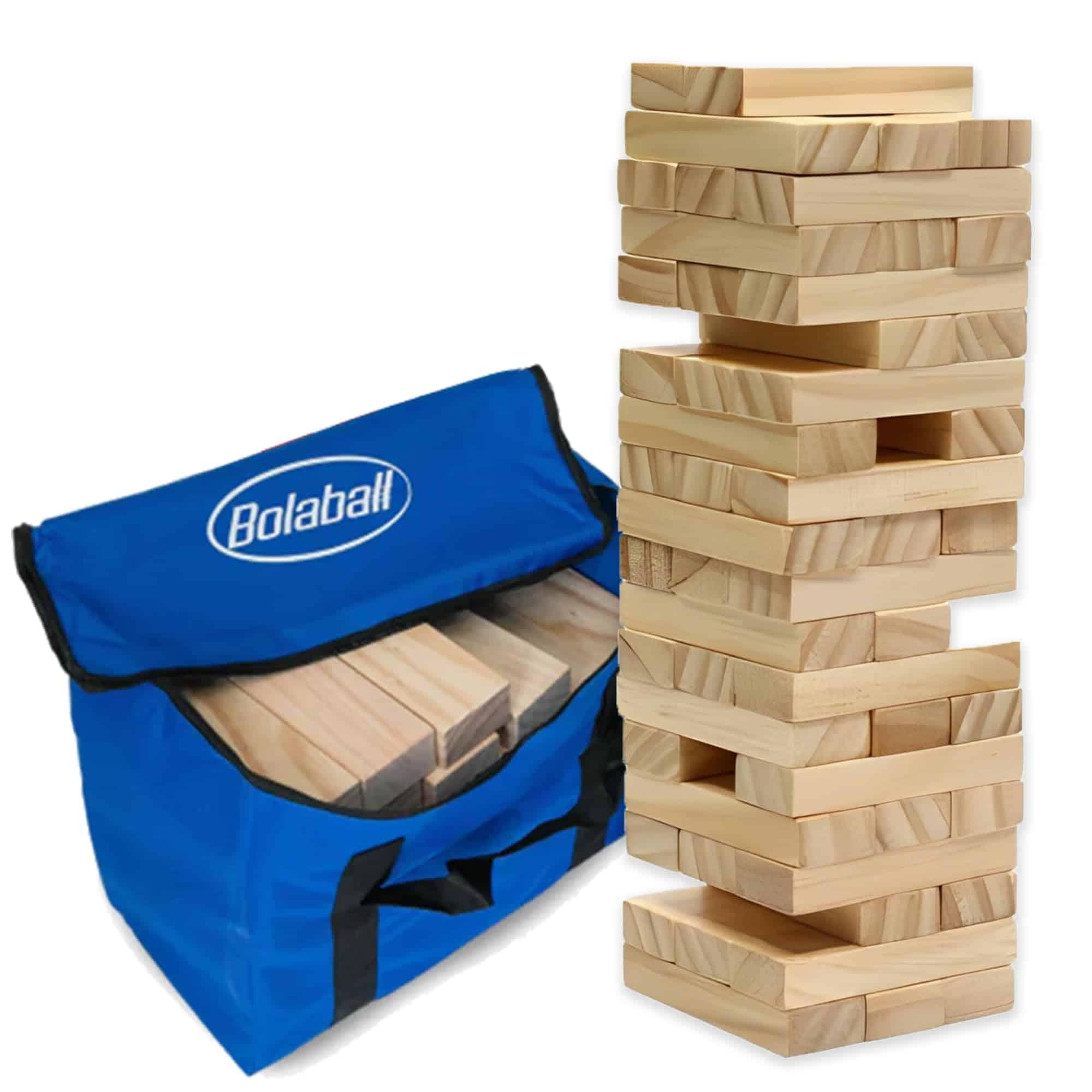 Juego de Torre de Madera Bolaball Grande, 56 Piezas, Juego