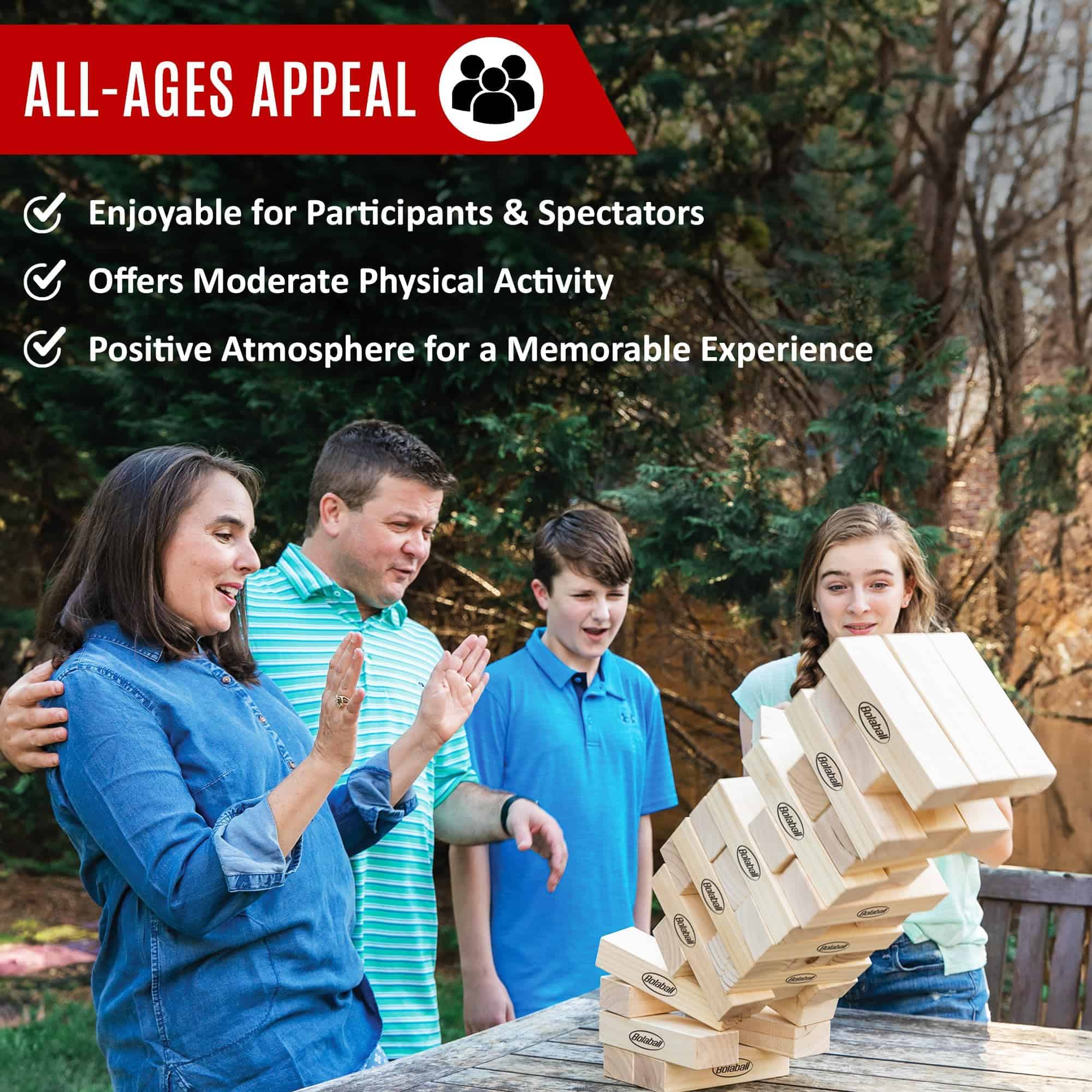 Juego de Torre de Madera Bolaball Grande, 56 Piezas, Juego - Imagen 5