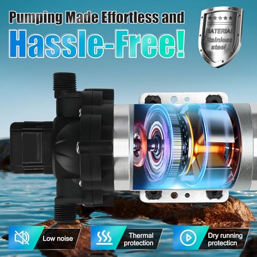 Bomba de Agua para RV, Bomba de Diafragma 12V, 2088-394-144 - Imagen 5