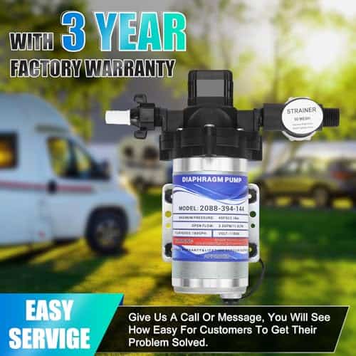 Bomba de Agua para RV, Bomba de Diafragma 12V, 2088-394-144 - Imagen 8