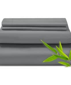 Juego de Sábanas King EaseHome, Rayon -Gris Oscuro