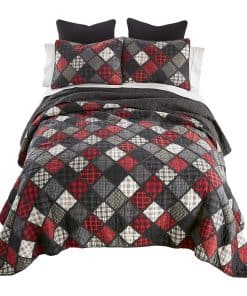 Juego de Ropa de Cama Acolchada de Algodón Lumberjack de