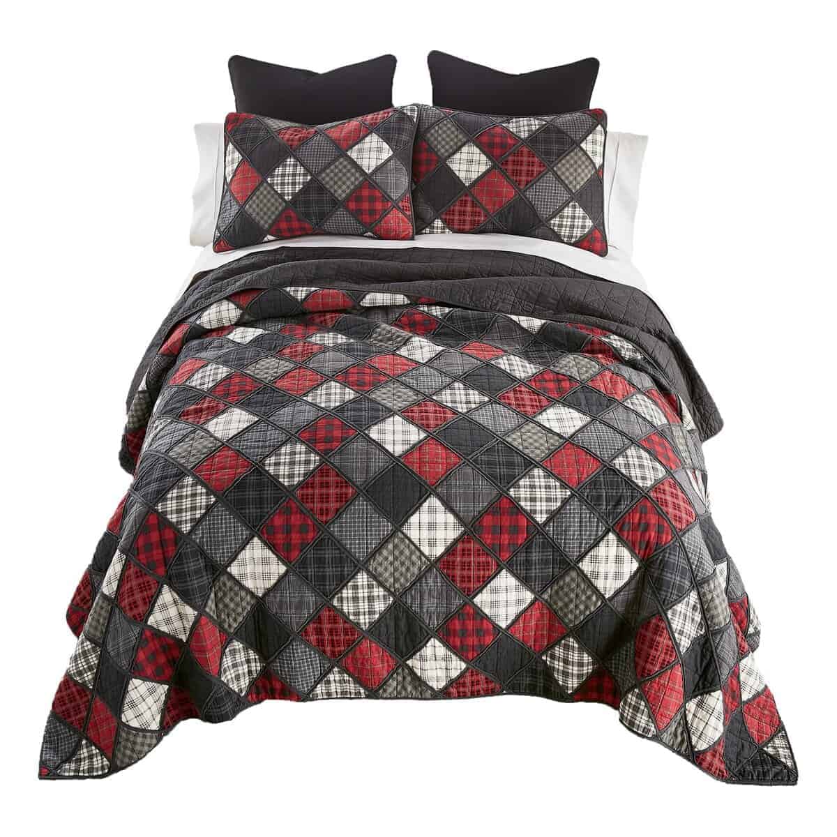 Juego de Ropa de Cama Acolchada de Algodón Lumberjack de