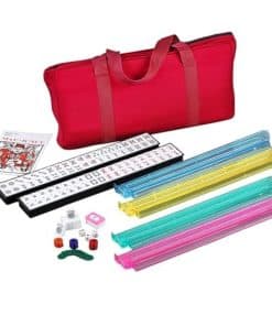 Juego de Mahjong Americano con 166 Fichas y 4 Soportes Todo