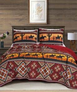 Juego de Colcha Chezmoi Collection Rodeo de 3 Piezas con