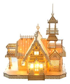 Kit de Modelo de Casa de Madera DIY de 267 Piezas Seveat -