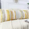 Almohada Larga Chenille y Algodón NUYECY para Cama, Funda