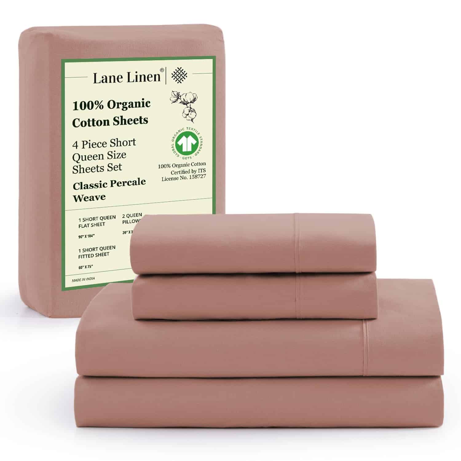 Set de sábanas 100% algodón orgánico RV Queen de LANE