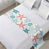 Teal Green Coral Bed Runner para Cama King Size, Protector