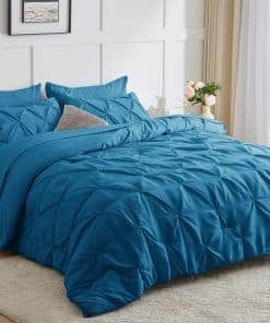 Juego de edredón CozyLux color teal para cama King - 7