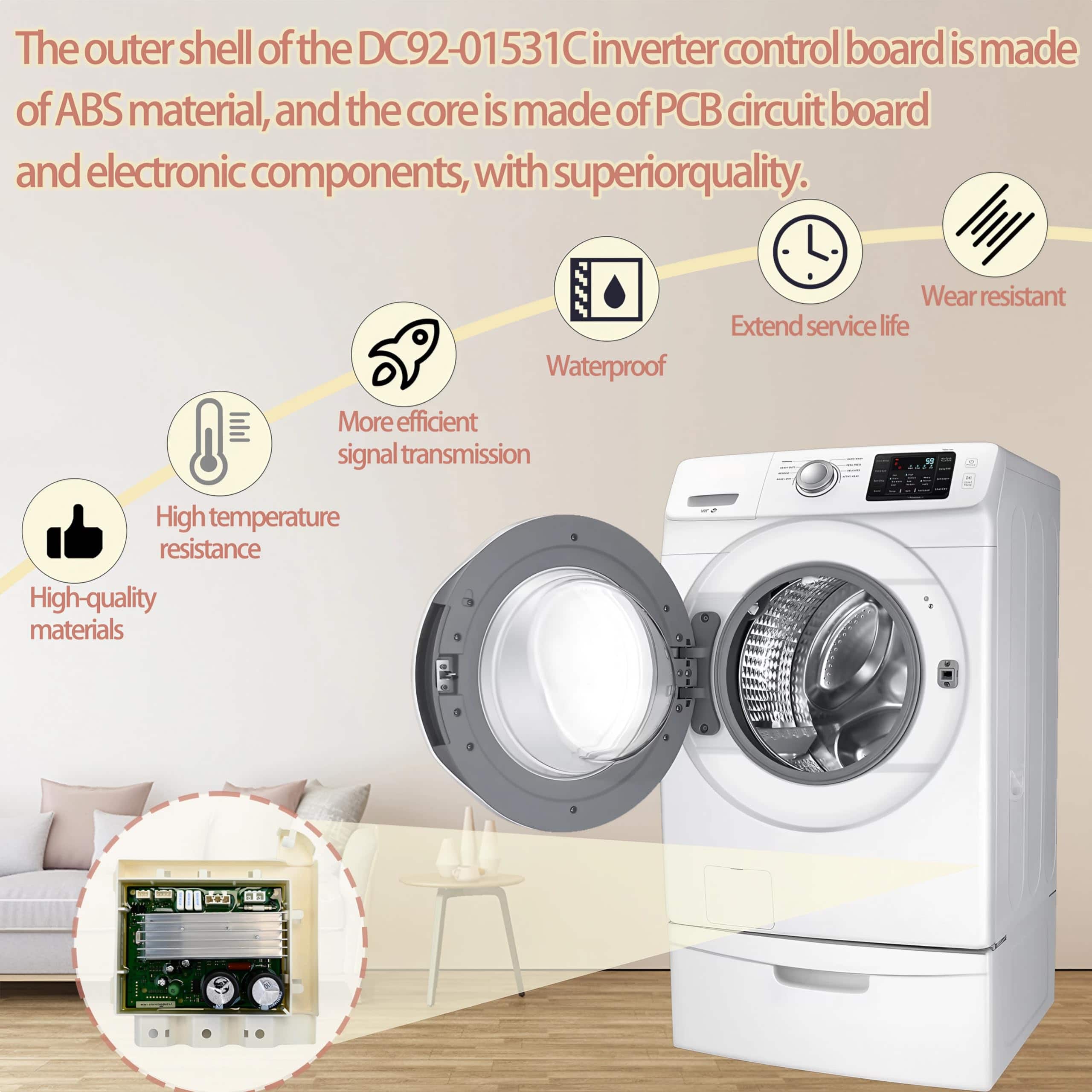 Tablero de control de la lavadora y tablero del inversor - Imagen 8