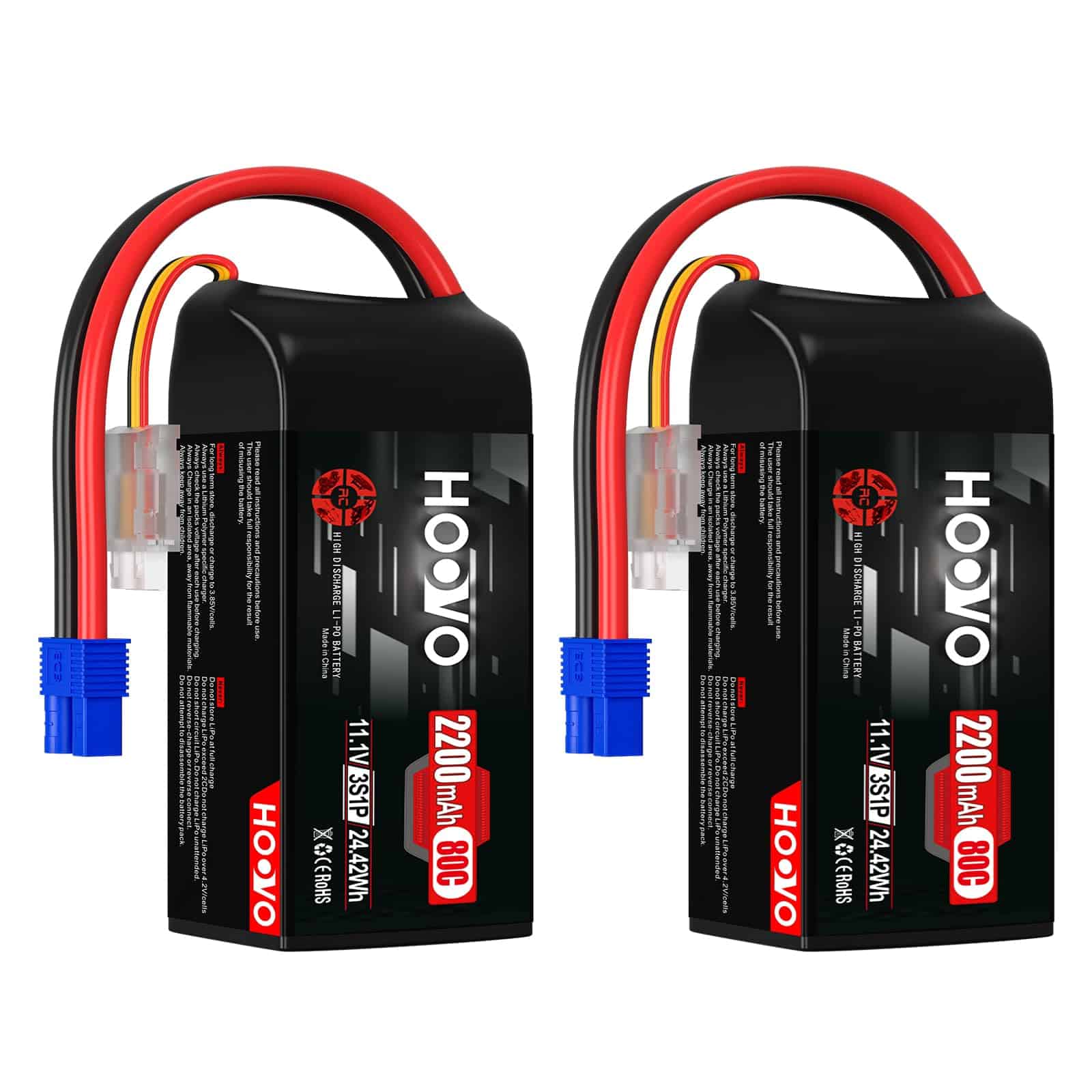 Batería 3S Lipo HOOVO 2200mAh 80C 11.1V Pack de Batería