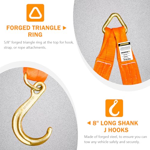 Correas de Remolque SENKEYFE V Bridle, 3" x 24" Recovery - Imagen 4