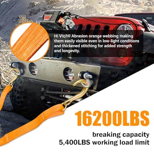 Correas de Remolque SENKEYFE V Bridle, 3" x 24" Recovery - Imagen 5