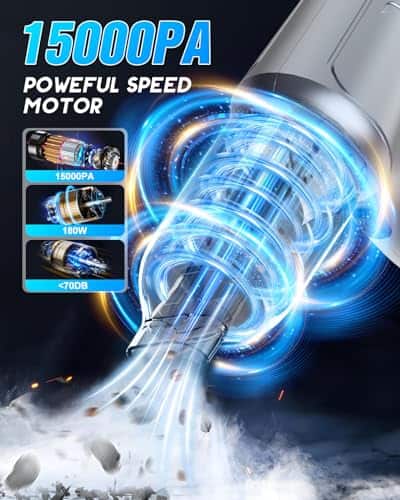 Aspiradora Inalámbrica de Mano para Automóvil con 15000Pa - Imagen 4