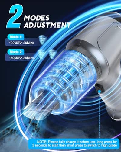 Aspiradora Inalámbrica de Mano para Automóvil con 15000Pa - Imagen 7