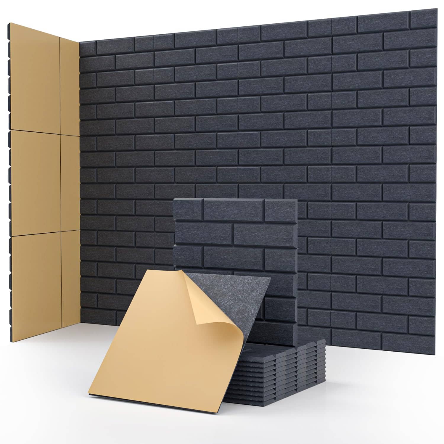 Paneles Acústicos Autoadhesivos para Absorción de Sonido 12