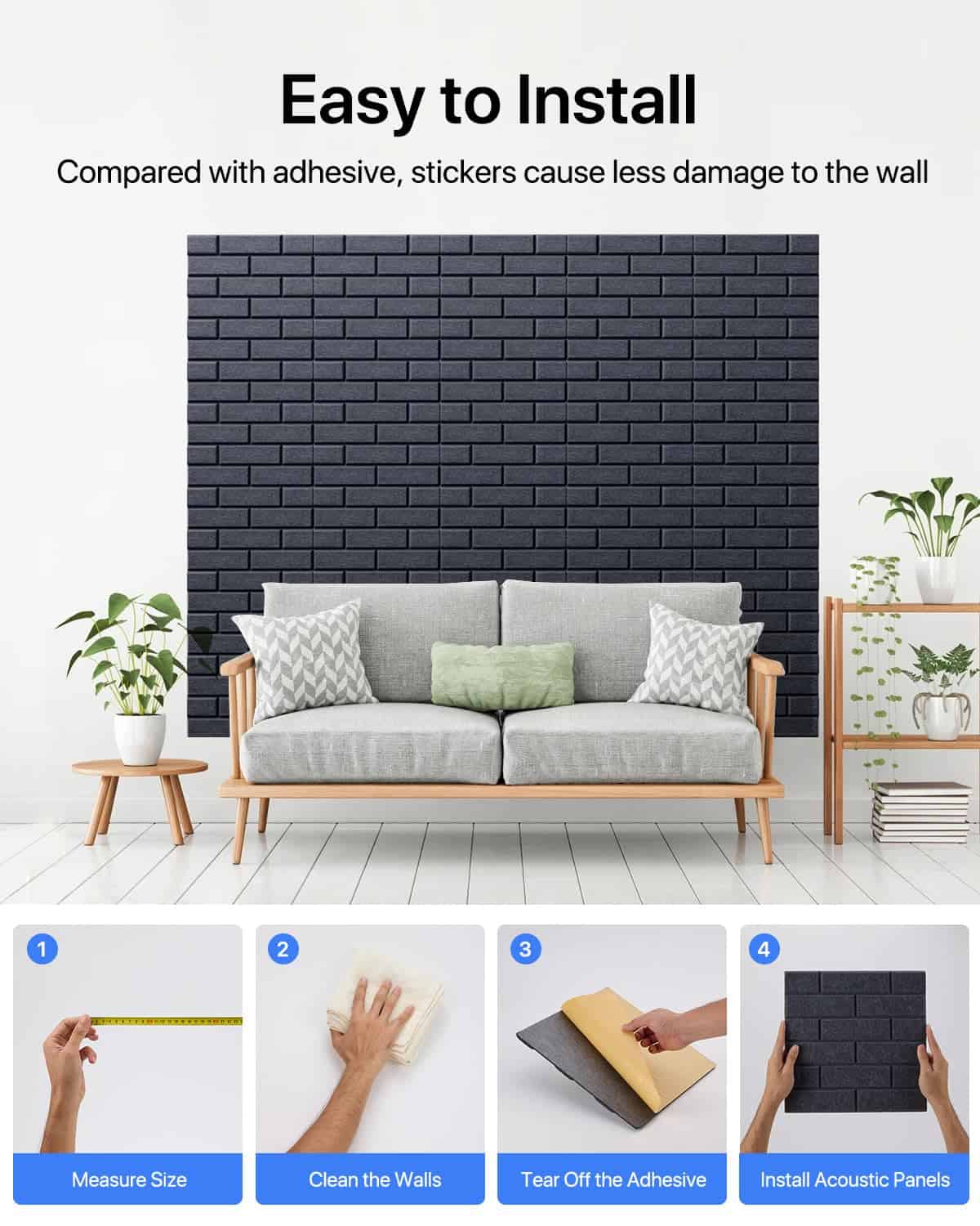 Paneles Acústicos Autoadhesivos para Absorción de Sonido 12 - Imagen 7