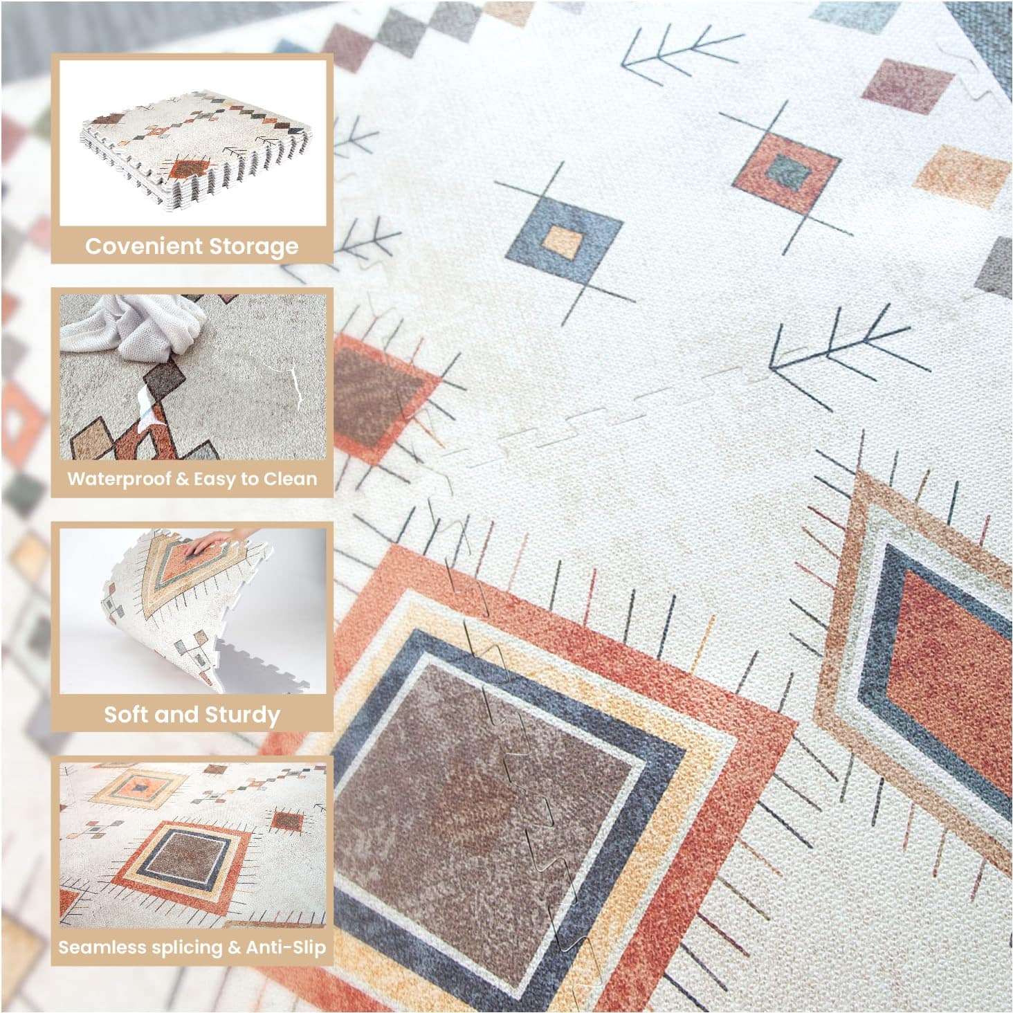 Tapete de rompecabezas elegante 70.9x70.9 pulgadas - 9 - Imagen 4