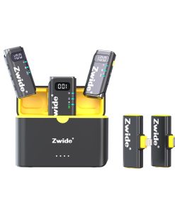 Zwide Sistema de Micrófono Lavalier Inalámbrico M4 Combo,