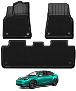 Tapetes para Piso de Doble Capa SELOME 3PC para Tesla Model