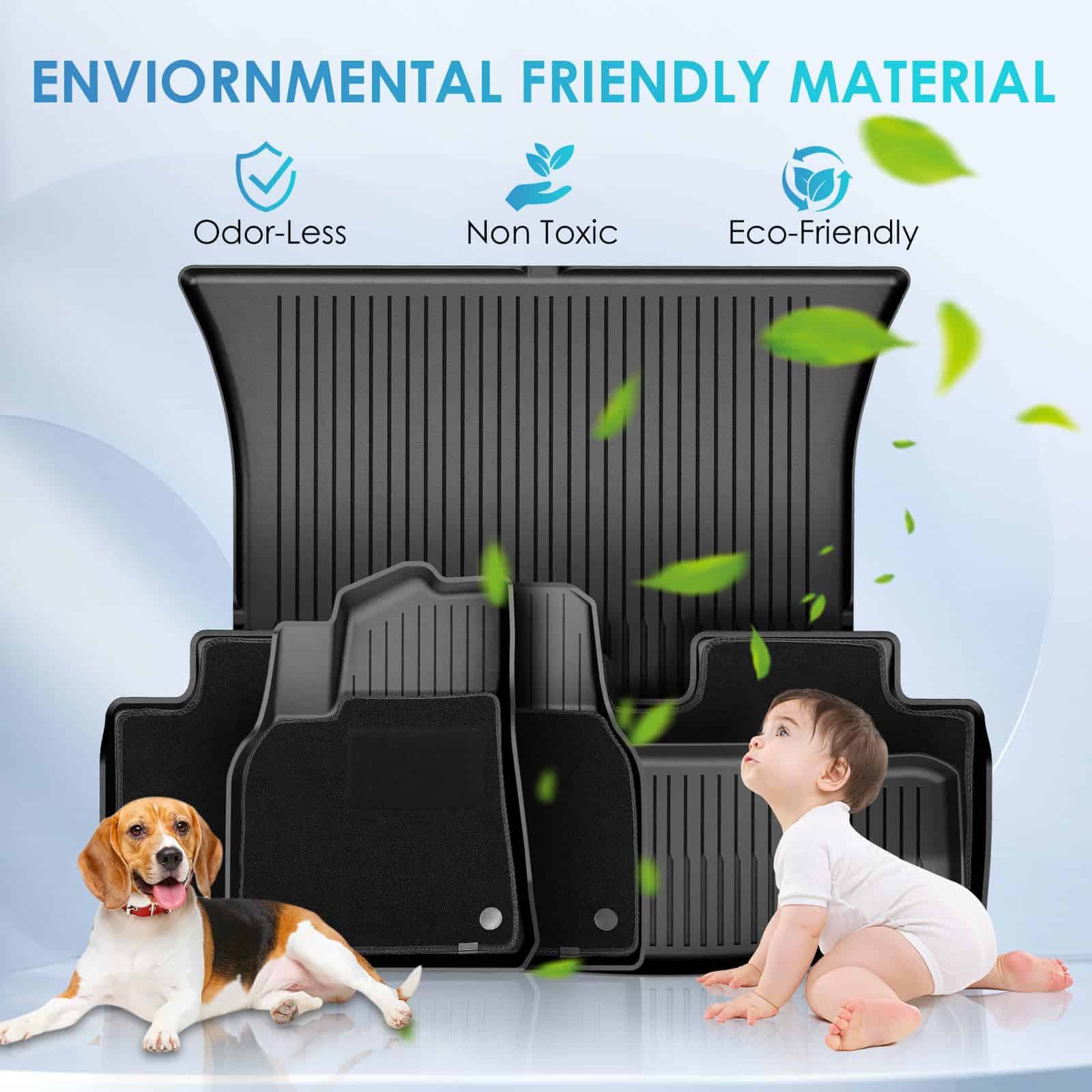 Tapetes para Piso de Doble Capa SELOME 3PC para Tesla Model - Imagen 6