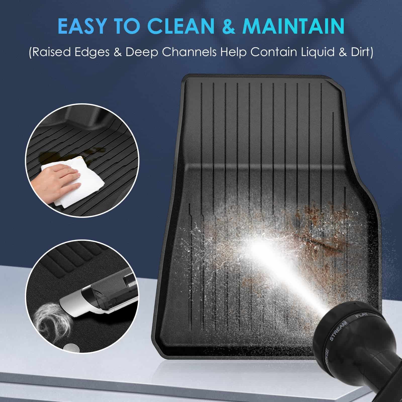 Tapetes para Piso de Doble Capa SELOME 3PC para Tesla Model - Imagen 5