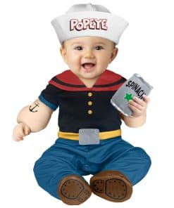 Disfraz de Popeye para Niños, 0-6 Meses, Multi-Color