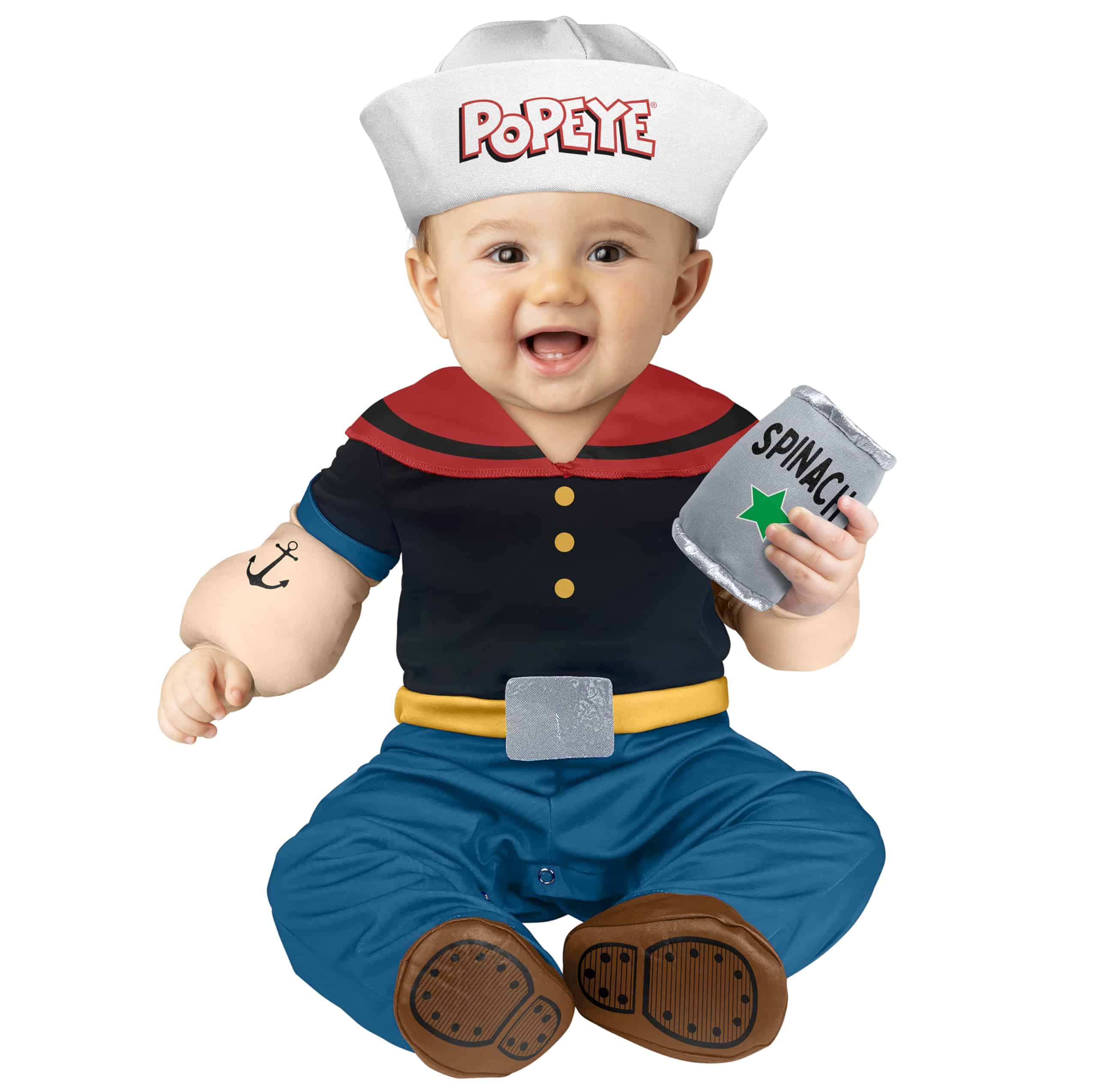 Disfraz de Popeye para Niños, 0-6 Meses, Multi-Color