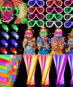 170 PCS Glow in The Dark Party Supplies, Glow Party