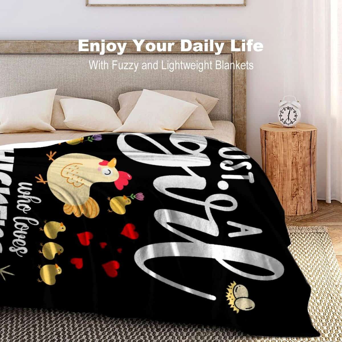 Manta de Pollo de Franela Suave y Linda Manta de - Imagen 5