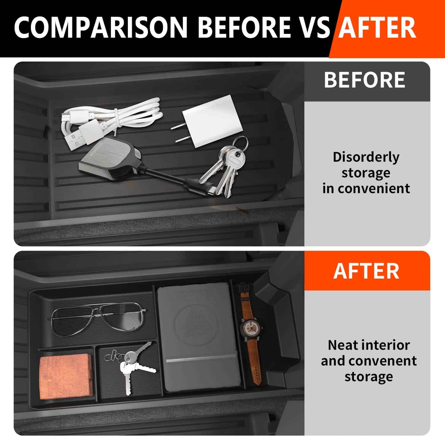 Organizador del centro de consola compatible con Tesla - Imagen 4