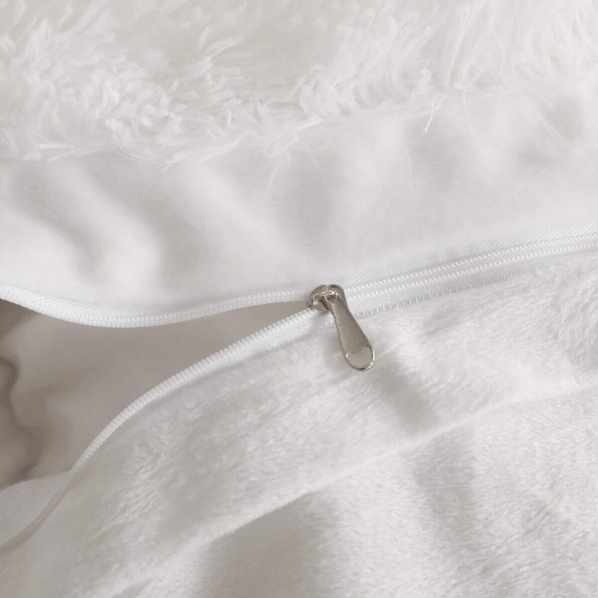 Fundas de edredón de piel sintética blanca HAIHUA para cama - Imagen 9