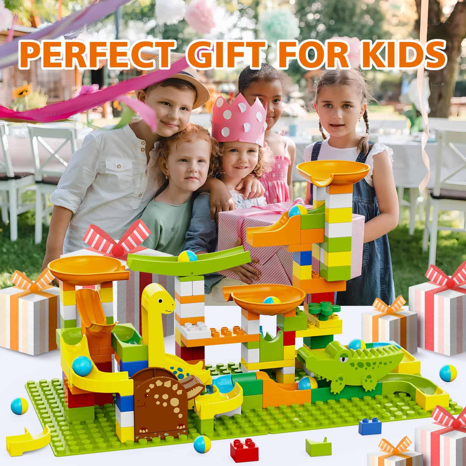 Carreras de Canicas de Dinosaurios para Niños 4-8 Bloques - Imagen 7