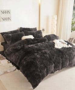 Juego de Funda de Edredón de Peluche Tie Dye HAIHUA para