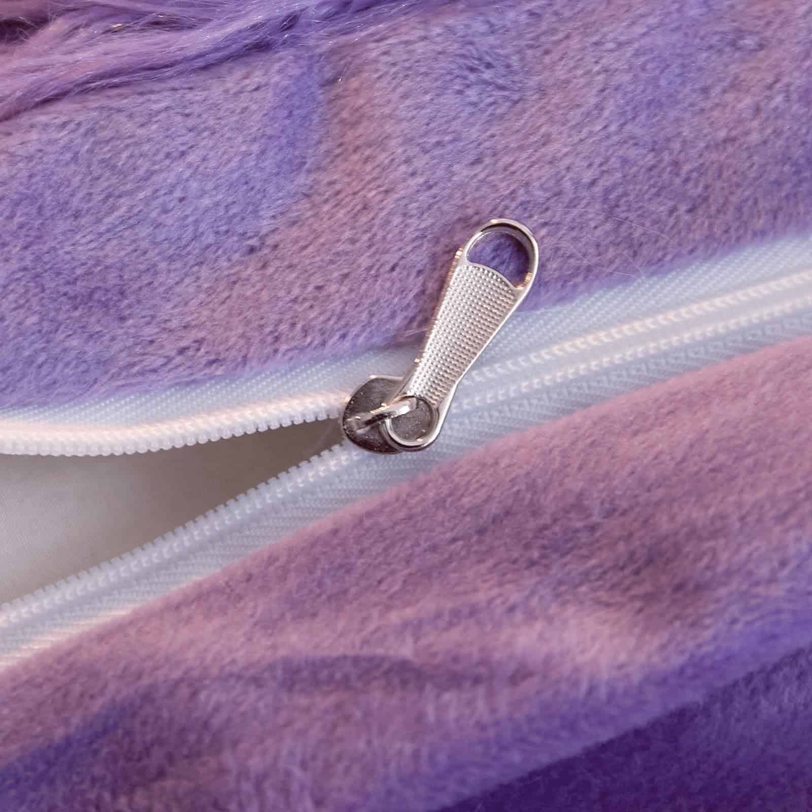 Juego de Funda de Edredón de Piel Sintética Morado HAIHUA - Imagen 9