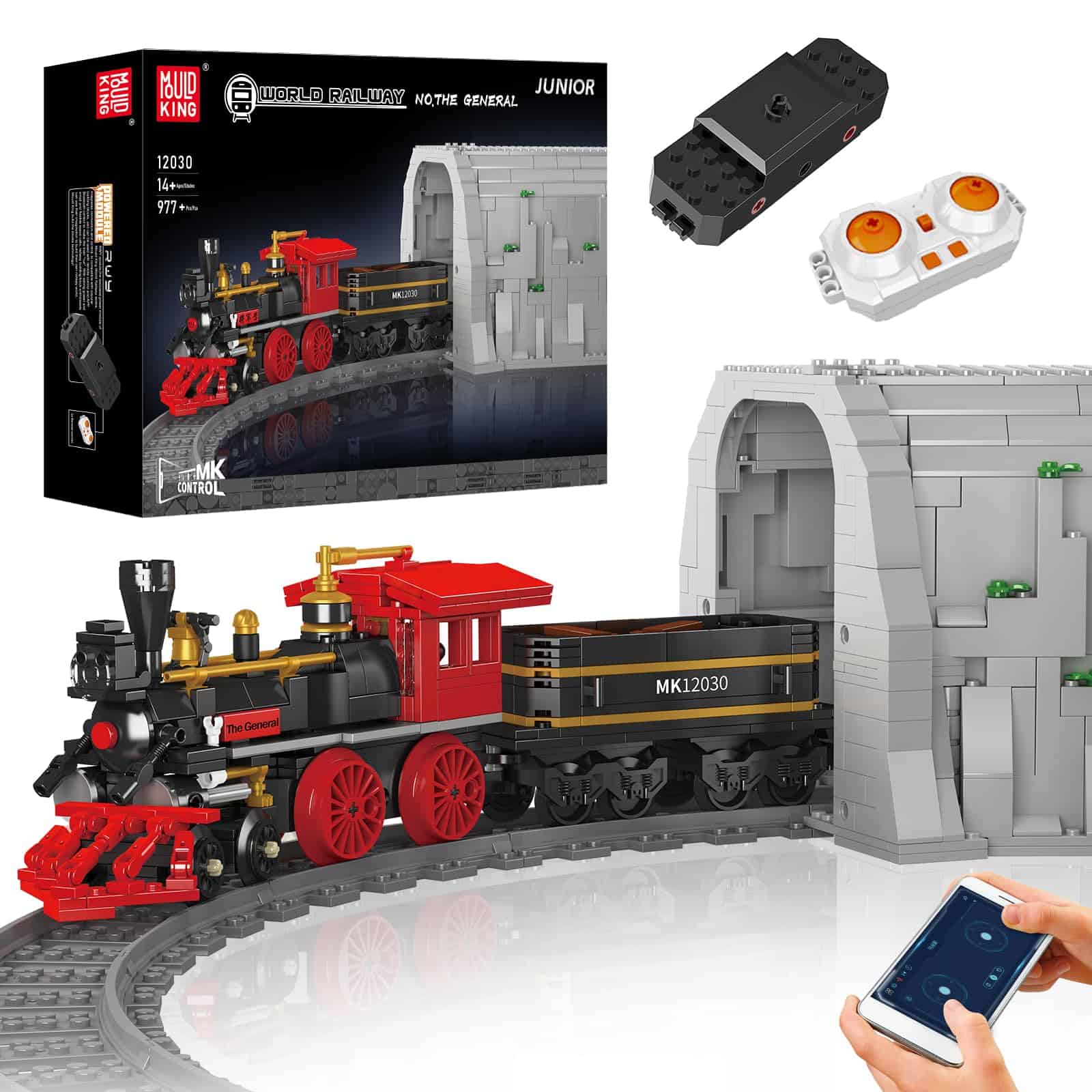 Mould King 12030 Juguete de Construcción de Tren, Tren de