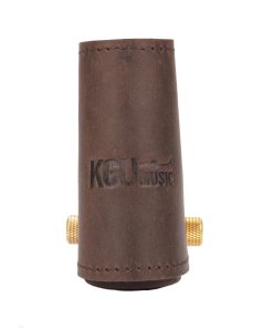 Ligadura de cuero y tapa de cuero para saxofón alto por