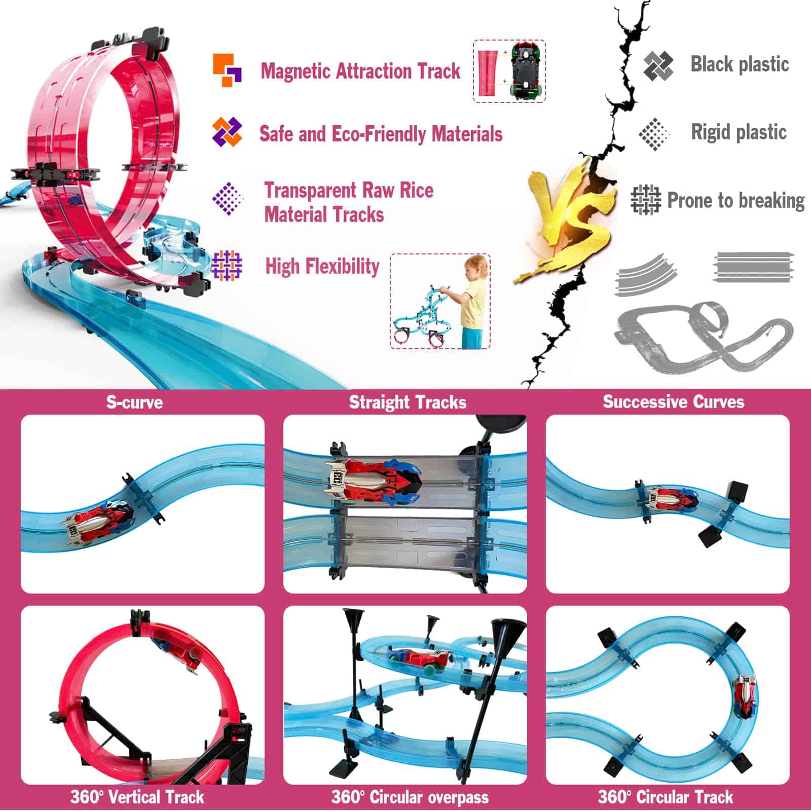 Juego de Pista de Carreras de Autos a Escala Eléctrica con - Imagen 4